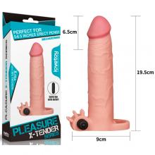 PLEASURE X TENDER VIBRATING PENIS SLEEVE ADD 3